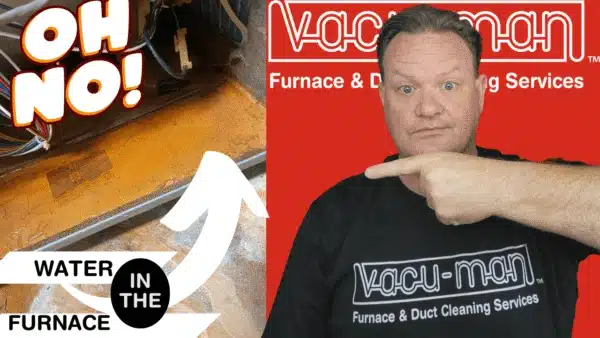 water pooling under a furnace
