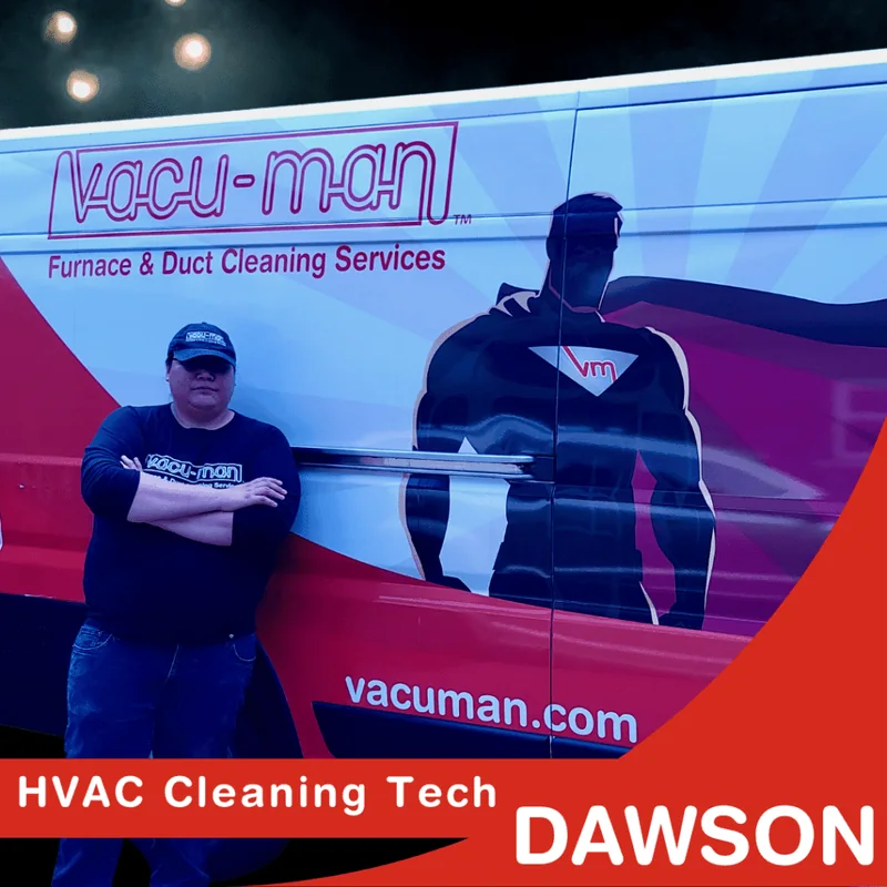 Dawson Maracle, HVAC Cleaning Lead at Vacu-Man Furnace and Duct Cleaning, Hamilton Ontario